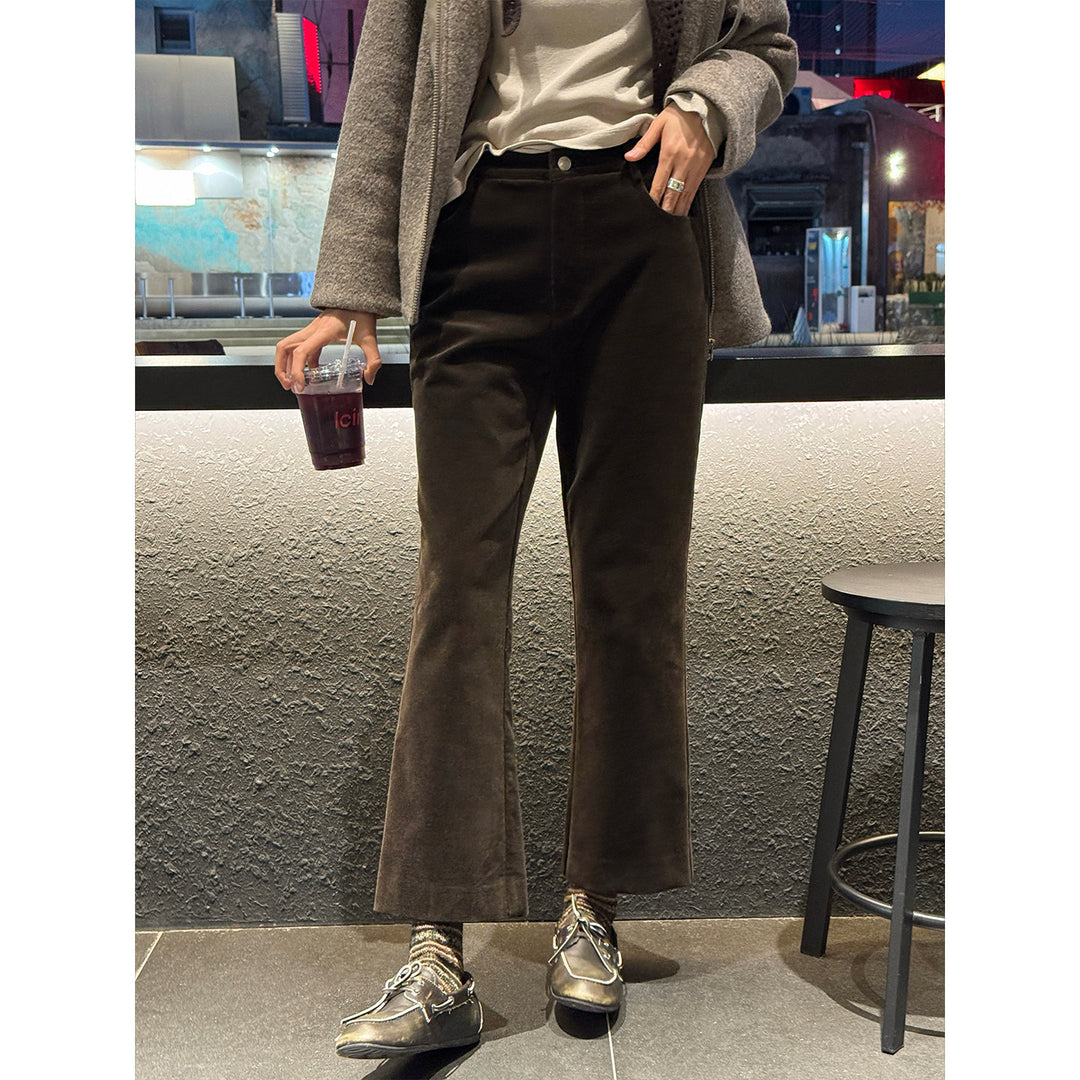 Damen Elegante Flared Cordhose Echoarchiv