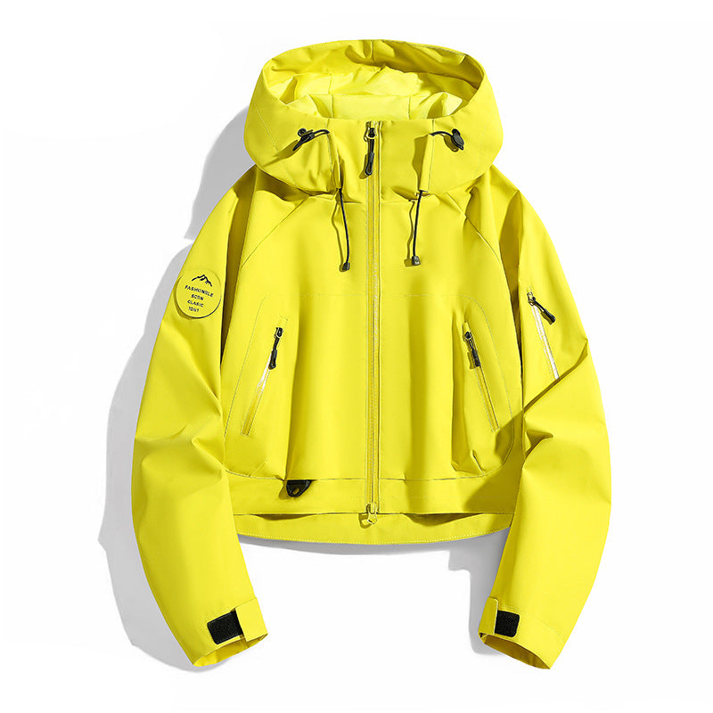 Damen Sportliche Outdoor-Jacke mit verstellbarem Kapuzenzug – Célinea
