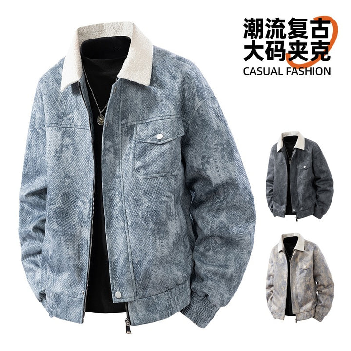 Herren Kunstlederjacke mit Steppdetails – Valtoré