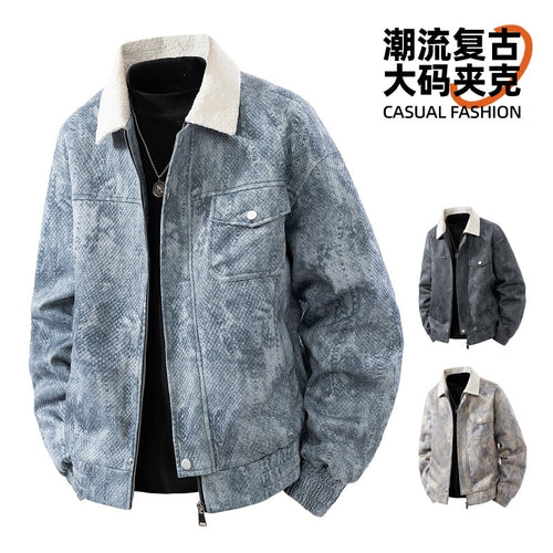 Herren Kunstlederjacke mit Steppdetails – Valtoré