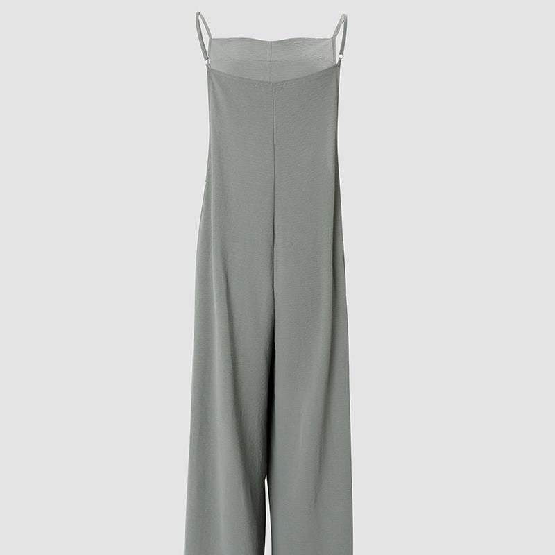 Damen Lässiger Jumpsuit mit weitem Bein und praktischen Taschen Echoarchiv