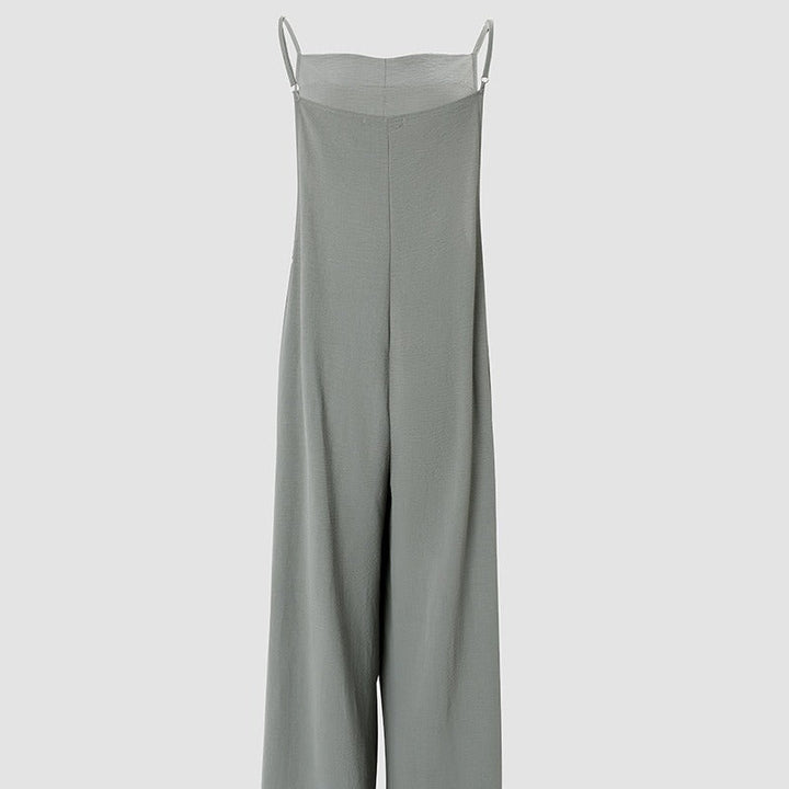 Damen Lässiger Jumpsuit mit weitem Bein und praktischen Taschen Echoarchiv