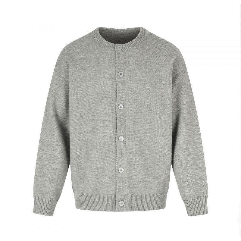 Unisex Boxy-Strickcardigan mit Rundhalsausschnitt und durchgehender Knopfleiste Echo Archiv