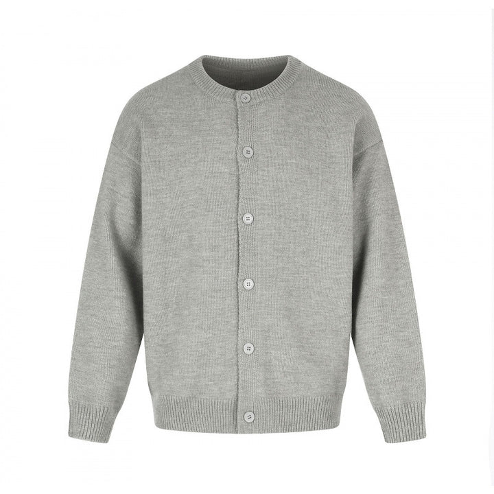 Unisex Boxy-Strickcardigan mit Rundhalsausschnitt und durchgehender Knopfleiste Echo Archiv