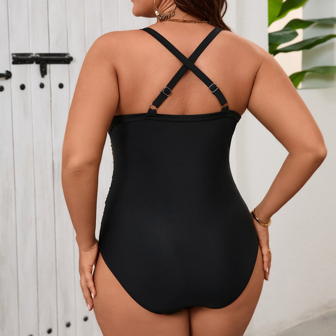 Damen Eleganter Badeanzug mit verziertem Bund Echo Archiv