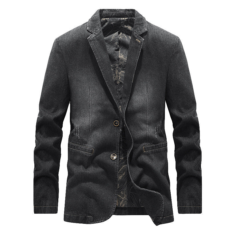 Herren Modische Denim Blazer Echo Archiv