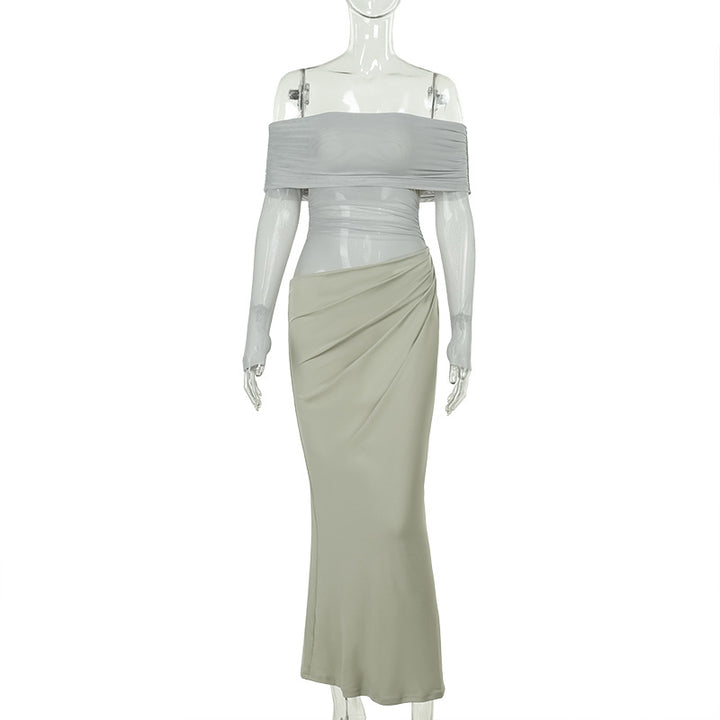 Damen Off-Shoulder Wickelkleid mit Rüschendetails Echo Archiv