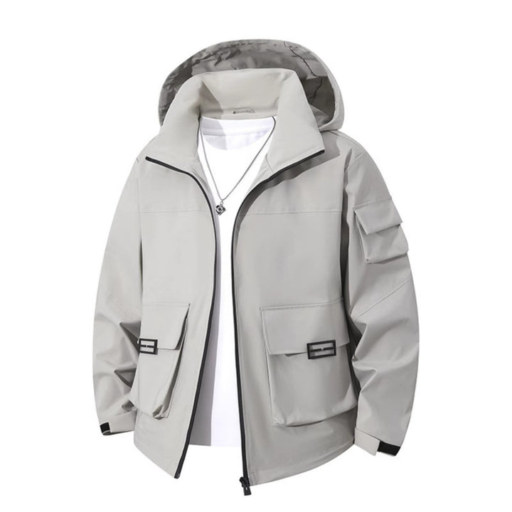 Herren Technische Utility-Kapuzenjacke mit Mehrfach-Pattentaschen und windabweisendem Softshell Echo Archiv