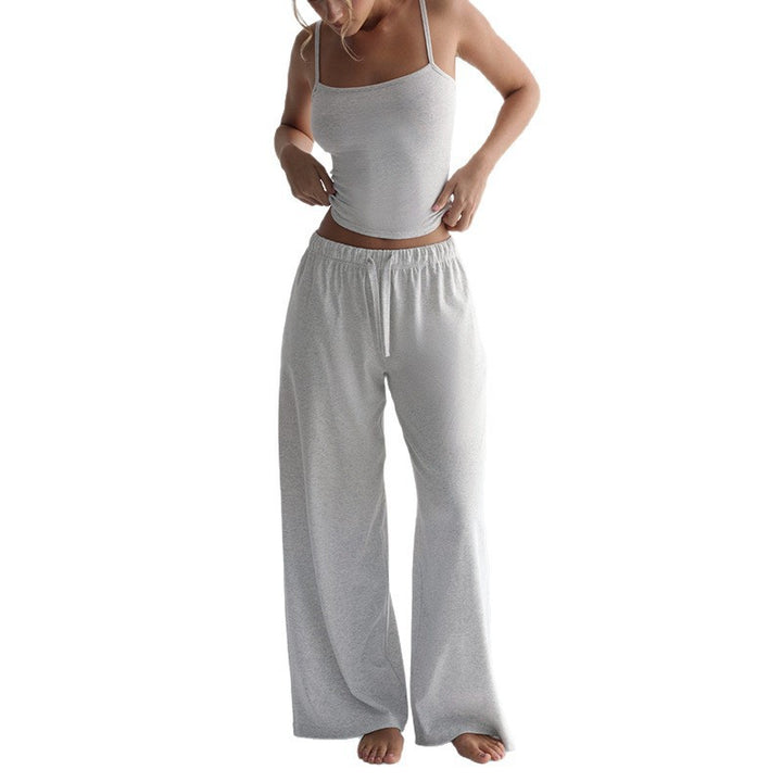 Damen Gemütliches und stylisches Lounge-Set mit weitem Bein und Trägeroberteil Echo Archiv