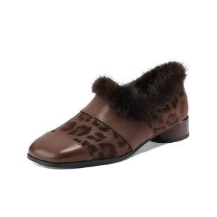 Damen Stilvolle Slipper mit Fellbesatz – Lioré