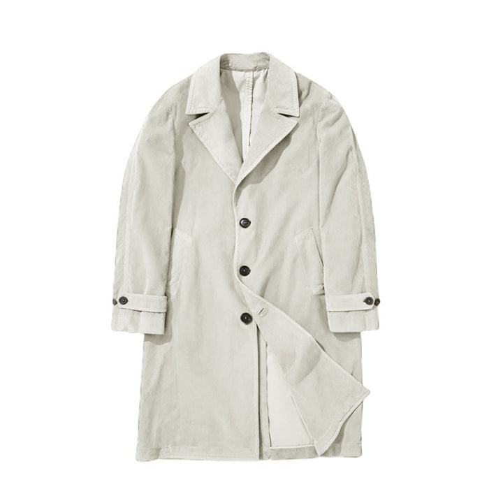 Herren eleganter Trenchcoat aus hochwertigem Gewebe mit praktischen Taschen Echoarchiv