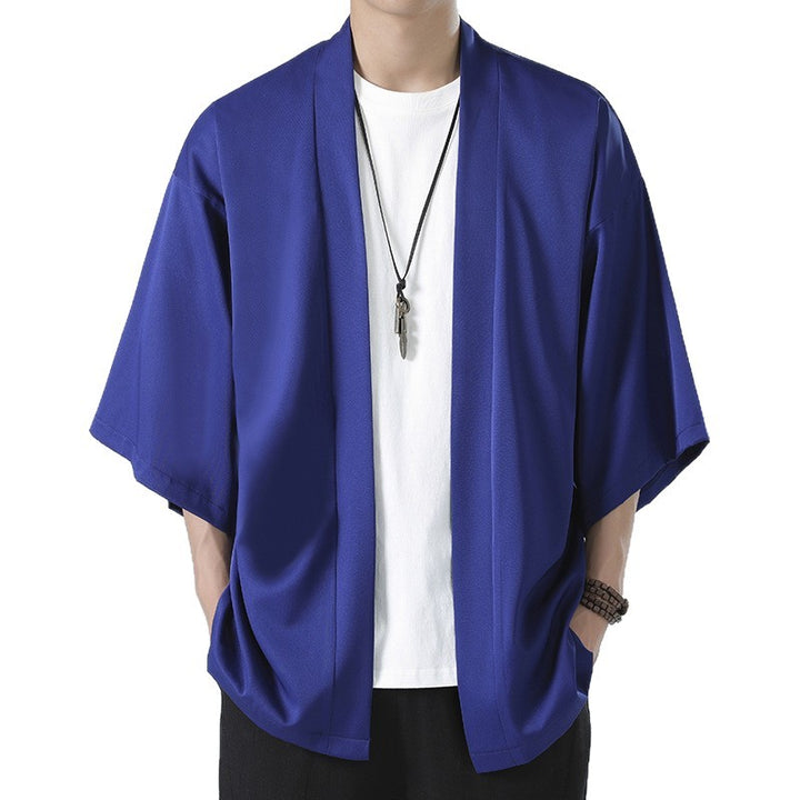 Herren nan kimonoartige Kurzjacke im Oversize-Stil mit offenem Schnitt und weichem Fall Echo Archiv