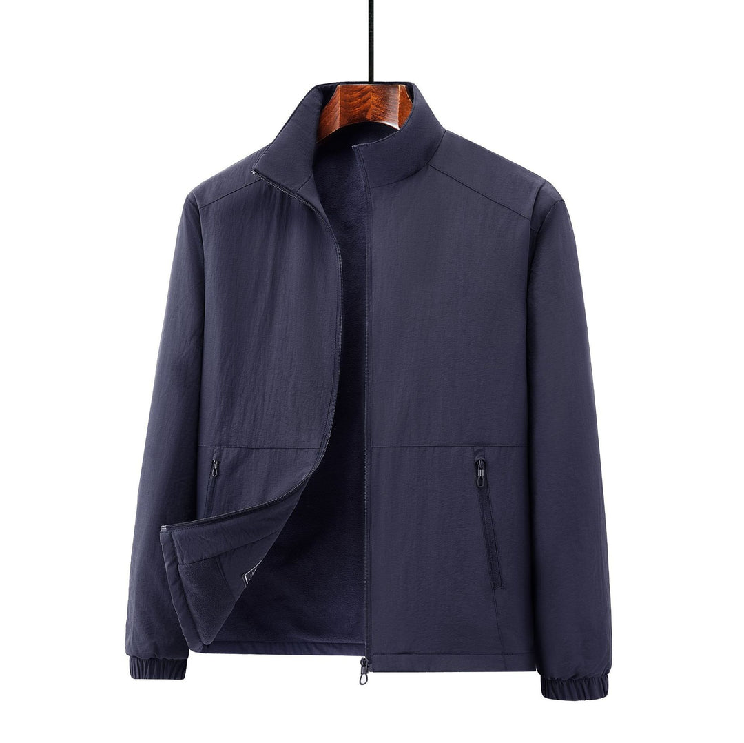 Herren Leichte windabweisende Fleecejacke mit Stehkragen und Reißverschlusstaschen Echo Archiv