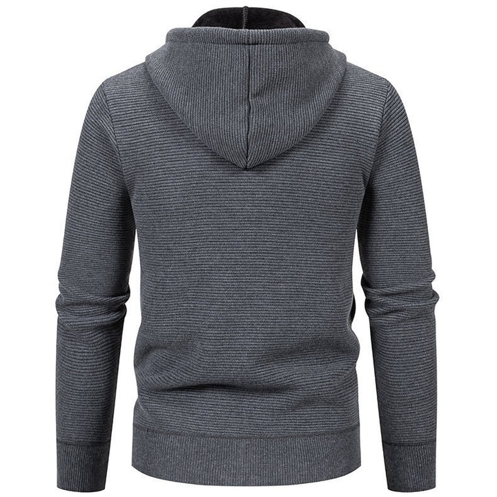 Herren moderne Kapuzenjacke mit strukturierter Oberfläche und weichem Innenfutter Echoarchiv