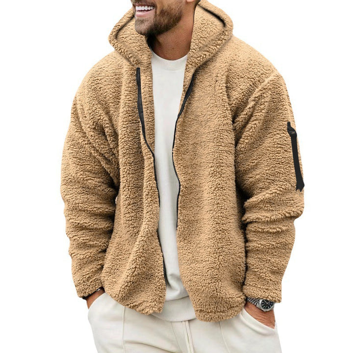 Herren Fleecejacke mit praktischem Reißverschluss und Kapuze Echoarchiv