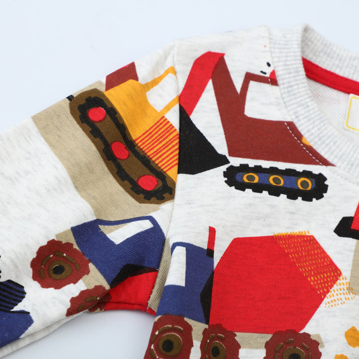 Jungen Sweatshirt mit aufregendem Baustellenmuster Echo Archiv