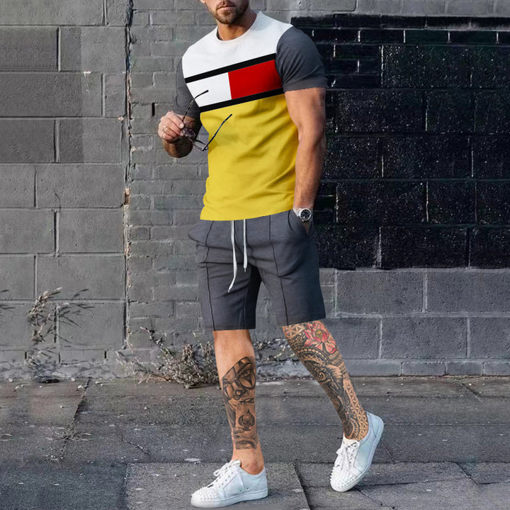 Herren sportliches Kurzarm-Style T-Shirt mit modernem Grafikdesign Echoarchiv