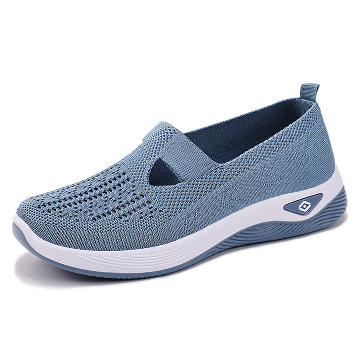 Damen nan leichte atmungsaktive Slip-On Sneaker mit elastischem Strickoberteil und orthopädischer Komfortsohle Echo Archiv
