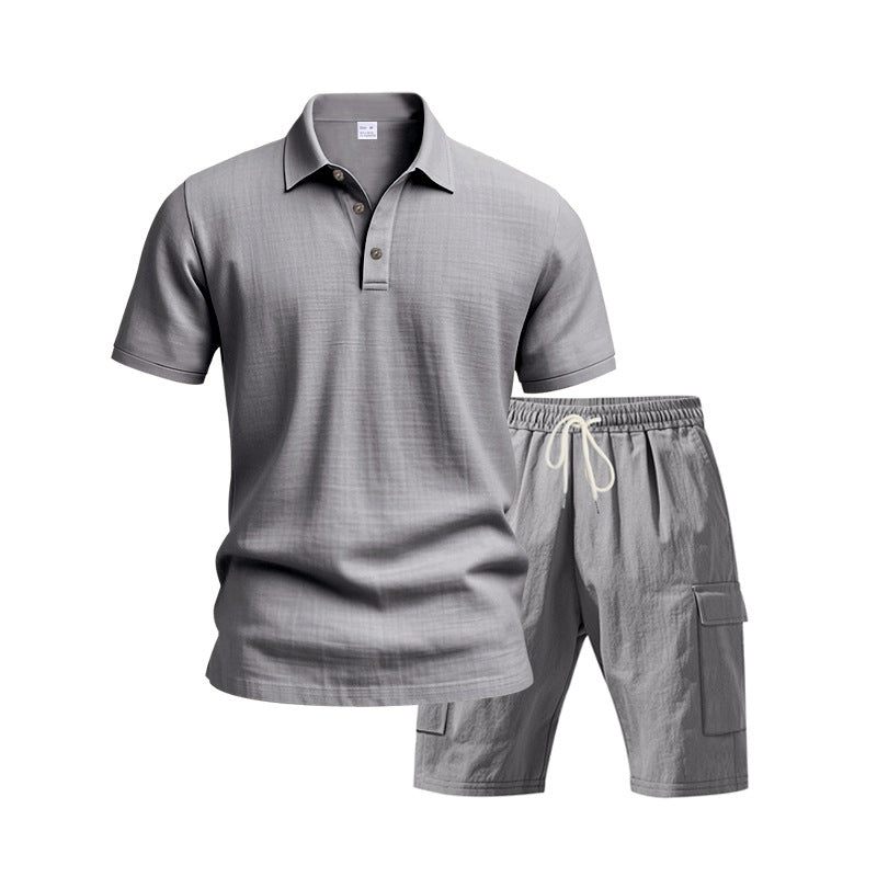 Herren Freizeit-Set mit atmungsaktivem Polo-Shirt und komfortablen Shorts Echoarchiv