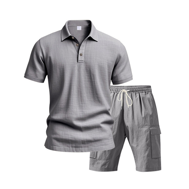 Herren Freizeit-Set mit atmungsaktivem Polo-Shirt und komfortablen Shorts Echoarchiv