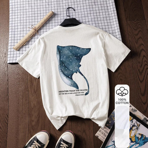 Damen T-Shirt mit kreativem Motiv und inspirierendem Schriftzug Echo Archiv