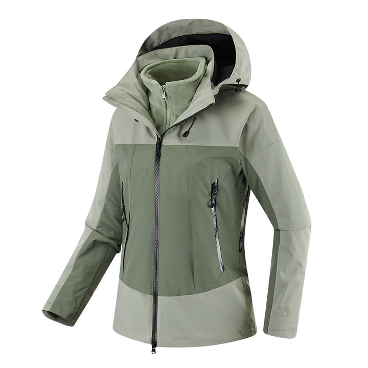 Damen Multikomfort Softshelljacke mit herausnehmbarem Fleece-Inlay und verstellbarer Kapuze – Célinea