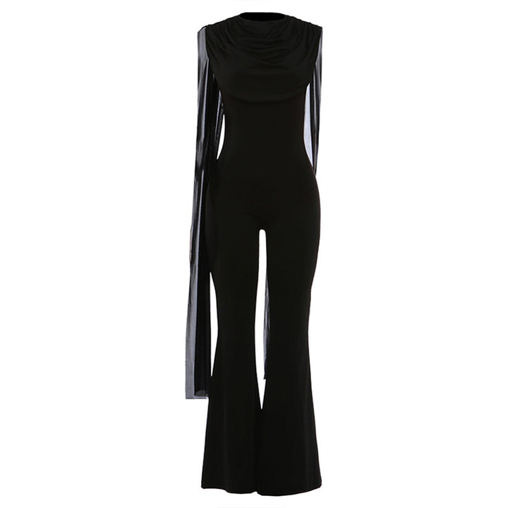 Damen Eleganter Jumpsuit mit Drapierung und weiter Beinführung Echo Archiv