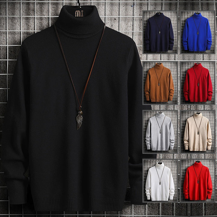 Herren stylischer Rollkragenpullover aus weichem Strickmaterial mit modernen Akzenten Echoarchiv