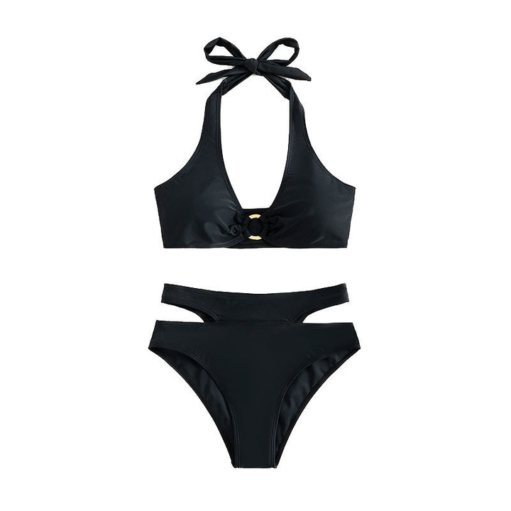 Damen Triangel-Bikini mit hohem Bund und cut-out Details Echo Archiv