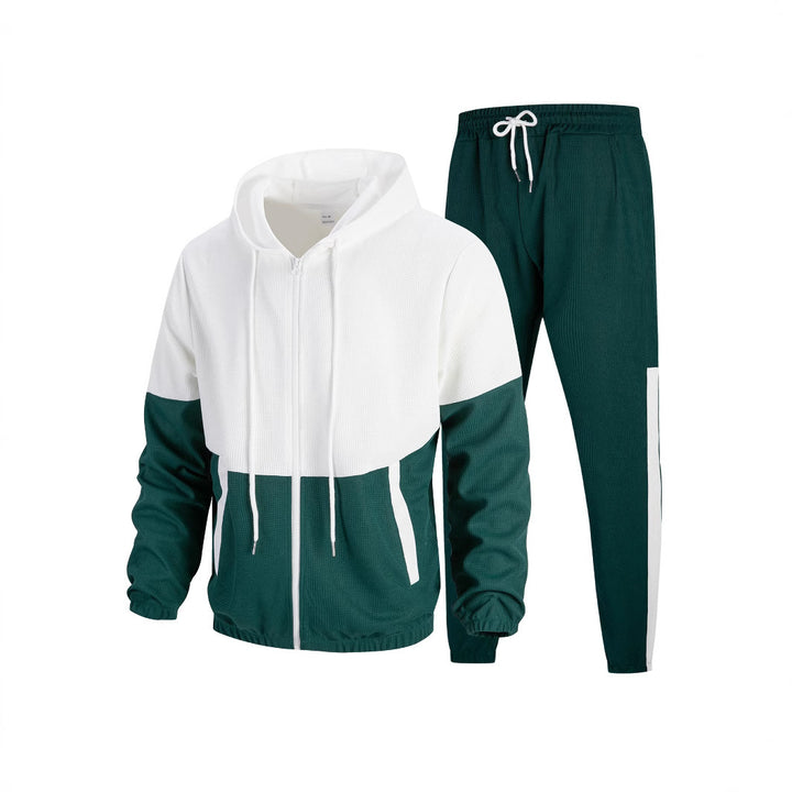Herren modischer Trainingsanzug mit leistungsstarkem Funktionsmaterial und stylischem Blockdesign Echoarchiv