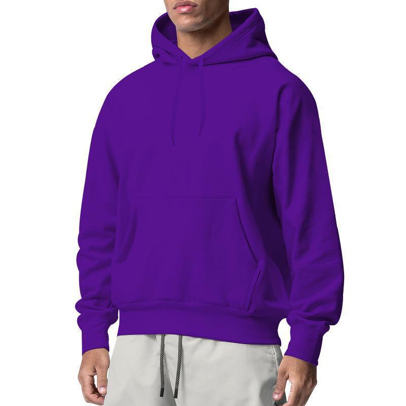 Herren Premium-Kapuzenpullover mit Kängurutasche, innen angerautem Fleece, verstärkter Nackennaht und geripptem Saum – Cavarno