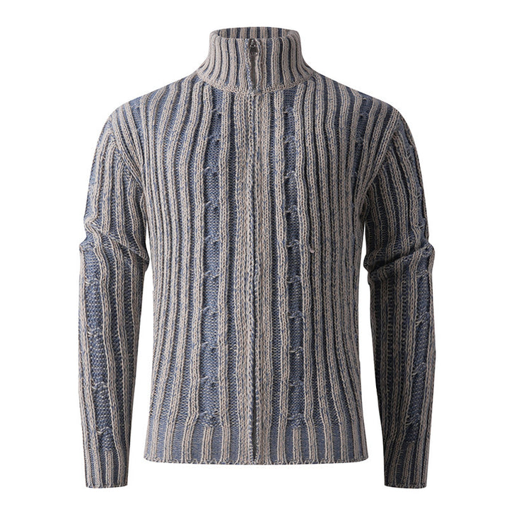 Herren gestreifter Strickpullover Echoarchiv