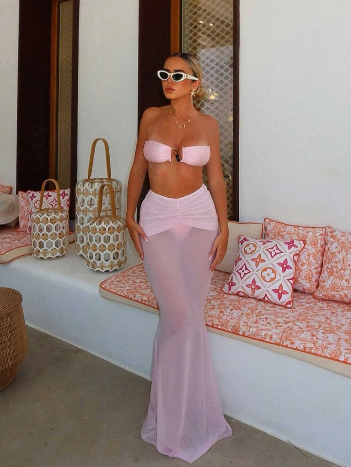 Damen Bandeau-Bikini mit fließendem Maxi-Rock Echo Archiv