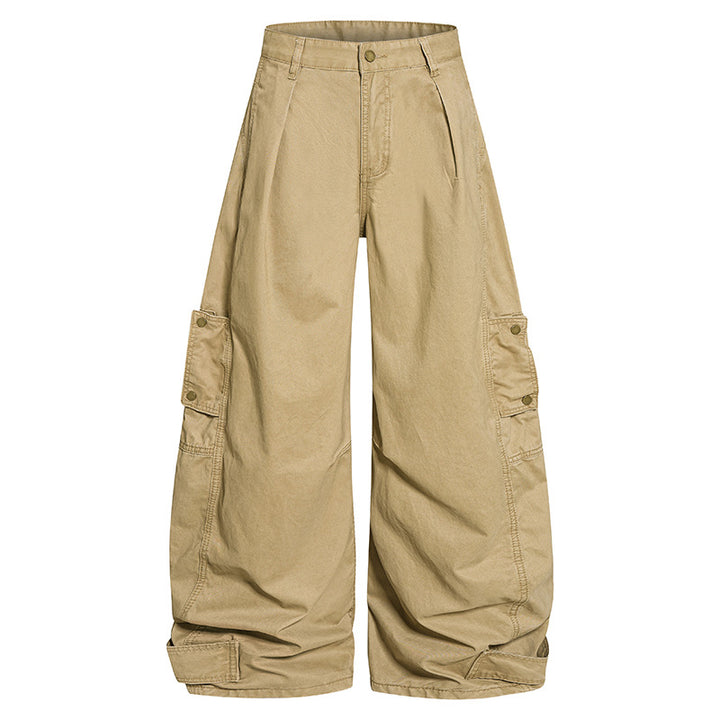 Damen weite Cargo‑Culotte‑Hose mit hoher Taille, Ballon‑Bein und aufgesetzten Klappentaschen Echoarchiv