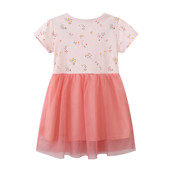 Mädchen Tüllkleid mit Hasenmotiv und floralen Applikationen Echo Archiv