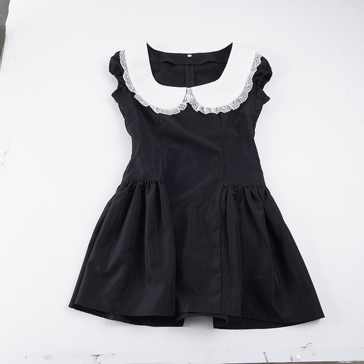 Damen Kleid im Vintage-Stil mit Spitzenkragen und weitem Rock Echo Archiv