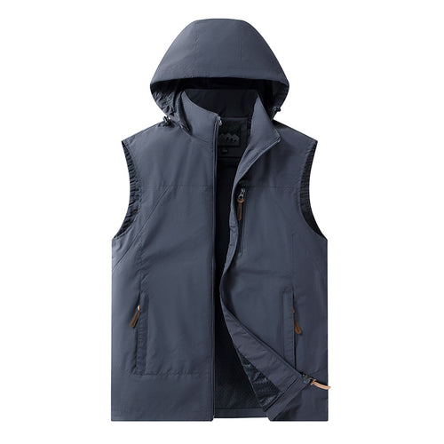Herren Leichte outdoor‑Weste mit Kapuze, atmungsaktivem Meshfutter und wasserabweisender Shell Echo Archiv