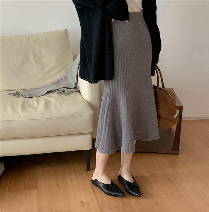 Damen Eleganter Plissee-Midirock Echo Archiv