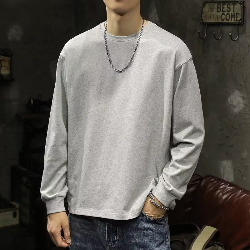 Herren lässiger Langarmshirt aus hochwertiger Baumwolle mit bequemer Passform Echoarchiv