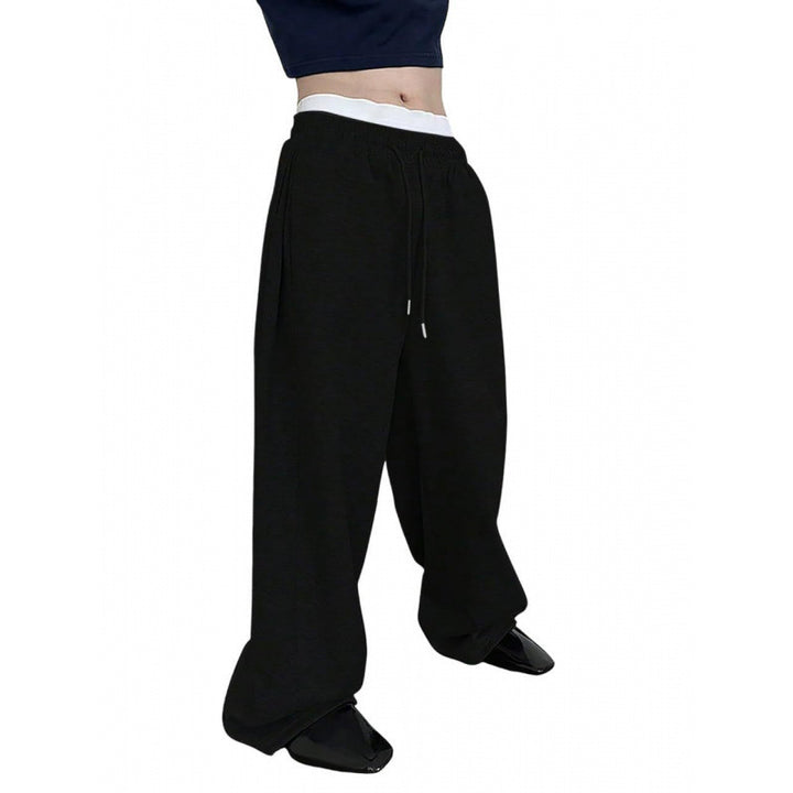 Damen nan weite Oversize Jogginghose mit tiefem Schritt, elastischem Bund und Kordelzug Echo Archiv