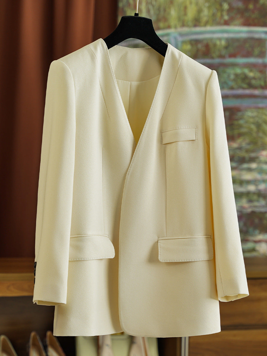 Damen Eleganter Blazer ohne Verschluss Echoarchiv