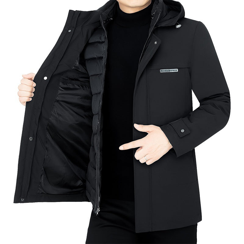 Herren Wasserabweisender Funktions-Mantel mit abnehmbarer Stepp-Innenjacke – Montevé