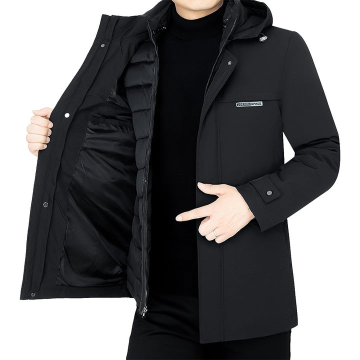 Herren Wasserabweisender Funktions-Mantel mit abnehmbarer Stepp-Innenjacke – Montevé