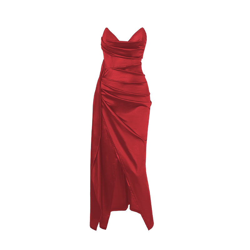 Damen figurbetontes Abendkleid mit asymmetrischem Saum und elegantem Schnitt Echo Archiv