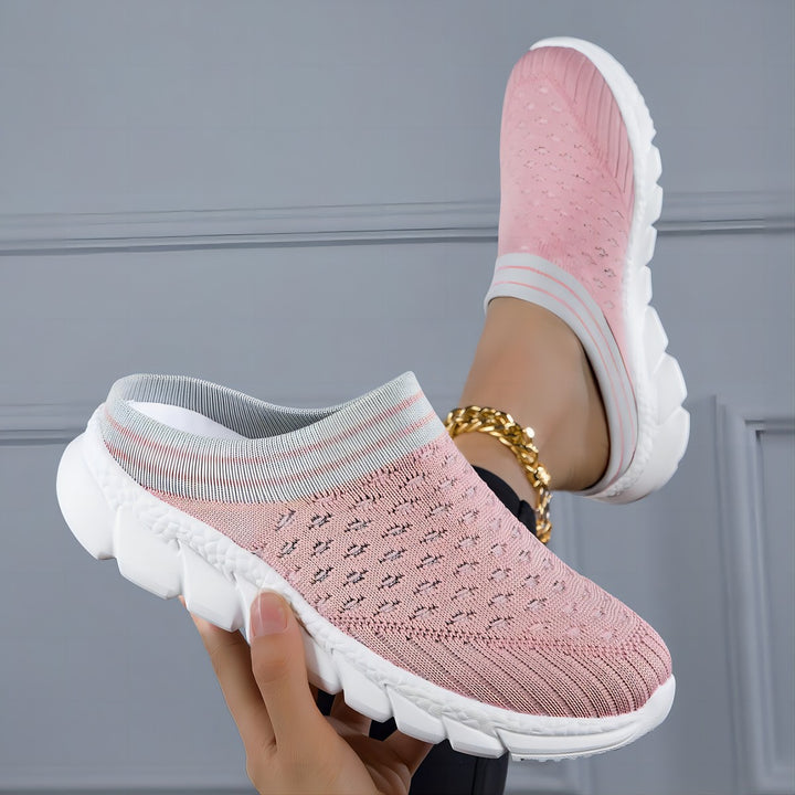 Damen nan sockenähnlicher Komfort-Slipper mit punktelastischem Strickoberteil segmentierter Dämpfungssohle und weichem Komfortfußbett Echo Archiv