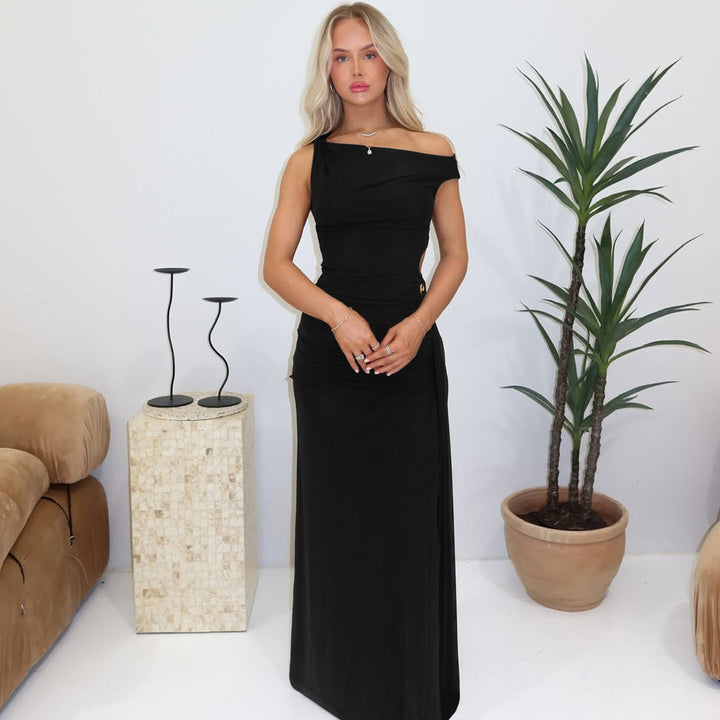 Damen Elegantes Wickelkleid mit gerafftem Einsatz Echo Archiv