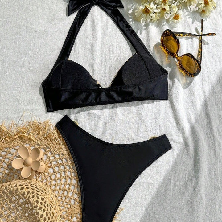 Damen Bikini-Set mit stilvollem Leopardenmuster und verstellbarem Trägersystem Echo Archiv