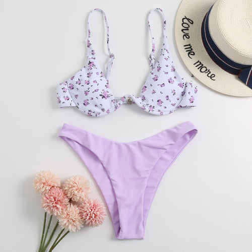 Damen Cup-Bikini-Set mit floralem Design Echo Archiv