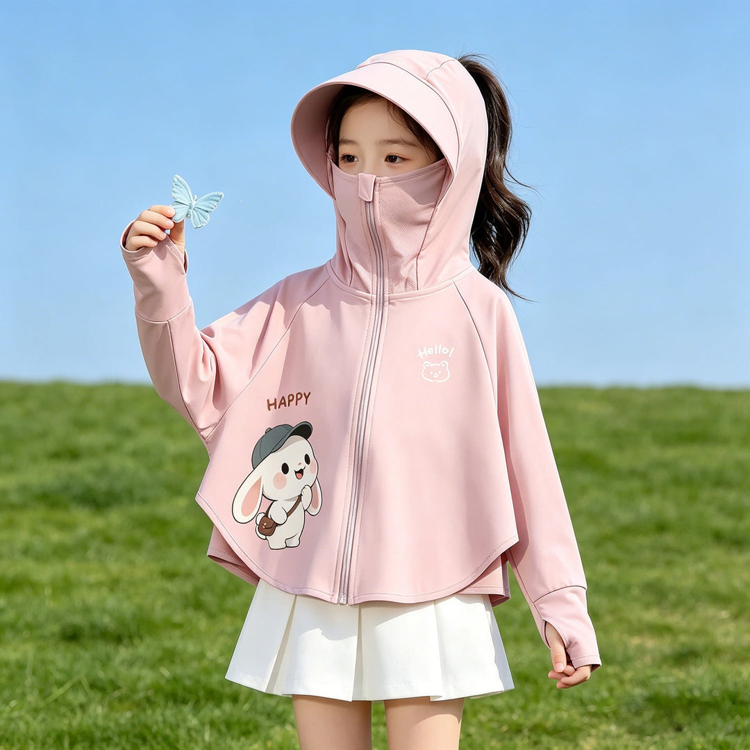 Damen UV-Schutzjacke mit Kapuze und leichtem Baumwollmaterial Echo Archiv