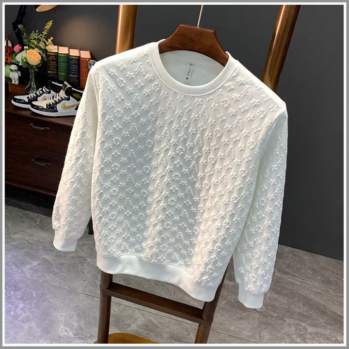 Herren lässiger Sweatshirt mit strukturellem Design Echoarchiv